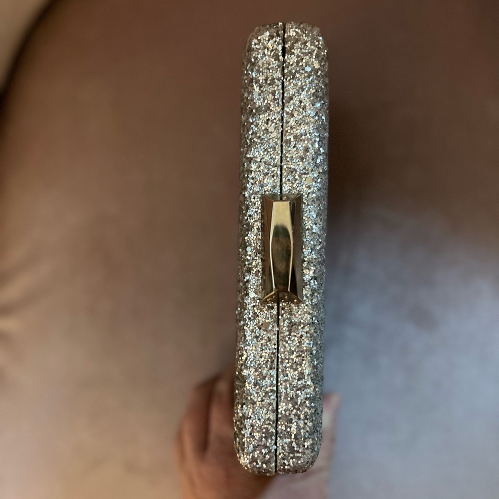 Black and silver ombre sparkly clutch